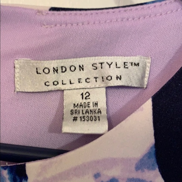 Fun patterned blue purple and white dress 💜💙 - Picture 3 of 4